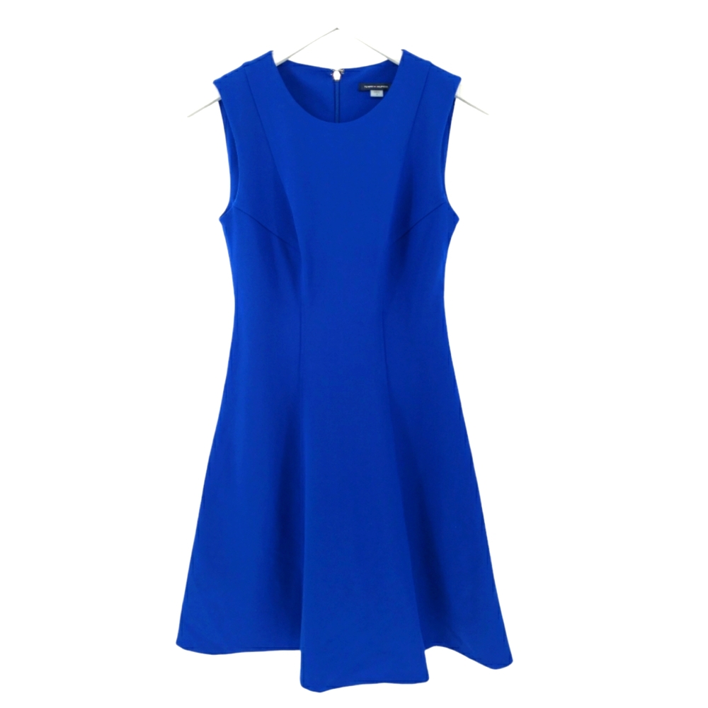 Tommy Hilfiger Size 4 Shift Dress Midi Sleeveless Capsule Wardrobe Minimalist